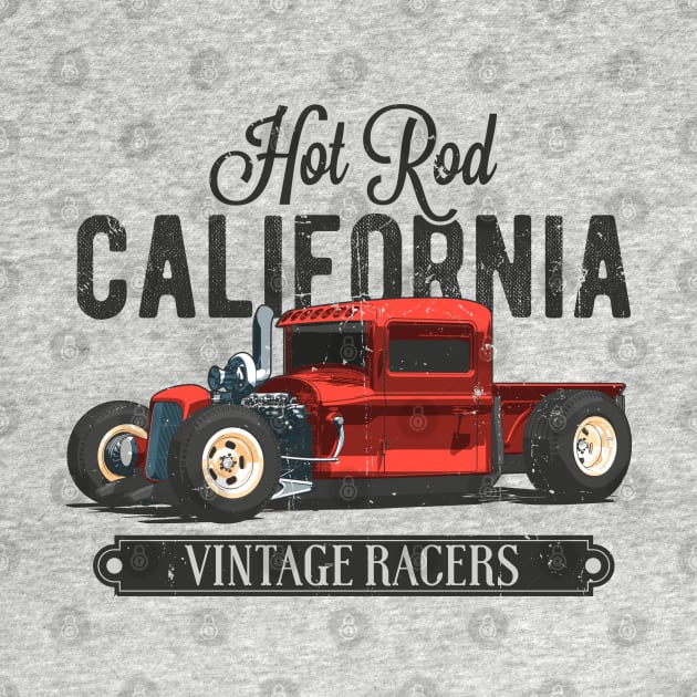 California Hot Rod Vintage Racers by funkymonkeytees